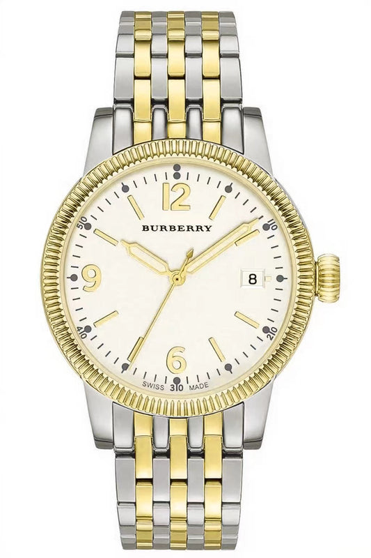 Burberry Analog White Dial Two Tone Steel Strap Watch for Women - BU7871 Authentic Buy Shop Now