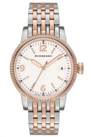 Burberry Analog White Dial Two Tone Steel Strap Watch for Women - BU7872 Authentic Buy Shop Now
