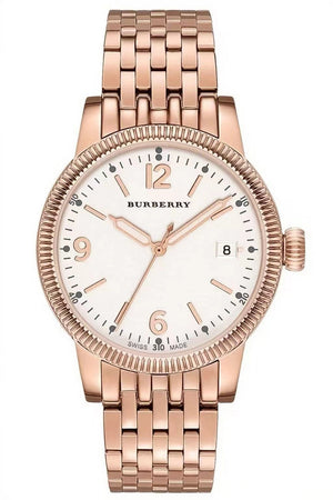 Burberry Analog White Dial Rose Gold Steel Strap Watch for Women - BU7874 Authentic Buy Shop Now