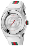 Gucci Sync XXL White Dial White Rubber Strap Watch For Men - YA137102 Authentic Buy Shop Now