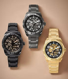 Fossil Bronson Automatic Skeleton Black Dial Black Steel Strap Watch for Men - ME3256 Authentic Buy Shop Now