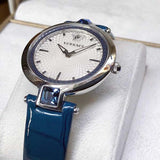Versace Olympo Gleam White Dial Green Leather Strap Watch for Women - VAN020016 Authentic Buy Shop Now