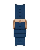 Guess Rigor Blue Dial Blue Silicone Strap Watch For Men - W0247G3 Authentic Buy Shop Now