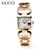 Gucci G Gucci Diamonds Mother of Pearl Dial Yellow Gold Steel Strap Watch For Women - YA125513 Authentic Buy Shop Now