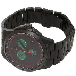 Gucci G Timeless Quartz Black Dial Black Steel Strap Watch for Men - YA126270 Authentic Buy Shop Now