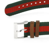 Gucci Le Marche des Merveilles Red & Green Dial Red & Green Nylon Strap Unisex Watch - YA1264060 Authentic Buy Shop Now