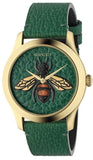 Gucci G Timeless Bee Green Dial Green Leather Strap Watch For Women - YA1264065 Authentic Buy Shop Now