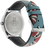 Gucci G Timeless Quartz Blue Dial Blue Leather Strap Watch For Men - YA1264080 Authentic Buy Shop Now