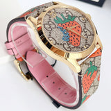 Gucci G Timeless Brown Dial Brown Leather Strap Watch For Women - YA1264133 Authentic Buy Shop Now