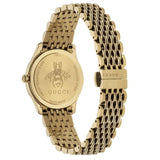 Gucci G Timeless Quartz Mother of Pearl Dial Gold Steel Strap Watch For Women - YA1265021 Authentic Buy Shop Now