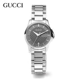 Gucci G Timeless Grey Dial Silver Steel Strap Watch For Women - YA126522 Authentic Buy Shop Now