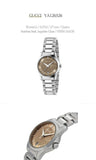 Gucci G Timeless Brown Dial Silver Steel Strap Watch For Women - YA126526 Authentic Buy Shop Now