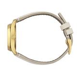 Gucci G Timeless Quartz White Dial White Leather Strap Watch For Women - YA126580A Authentic Buy Shop Now