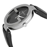 Gucci Interlocking G Iconic Black Dial Black Leather Strap Watch For Men - YA133205 Authentic Buy Shop Now