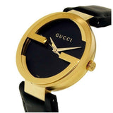 Gucci Interlocking Special Edition Grammy Black Dial Black Leather Strap Watch For Men - YA133208 Authentic Buy Shop Now