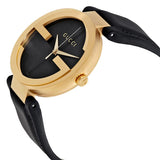 Gucci G Interlocking Grammy Special Edition Black Dial Black Leather Strap Watch For Men - YA133212 Authentic Buy Shop Now