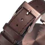 Gucci Interlocking Brown Dial Brown Leather Strap Watch For Women - YA133309 Authentic Buy Shop Now