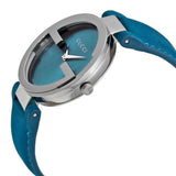 Gucci Interlocking Quartz Blue Dial Blue Leather Strap Watch For Women - YA133315 Authentic Buy Shop Now