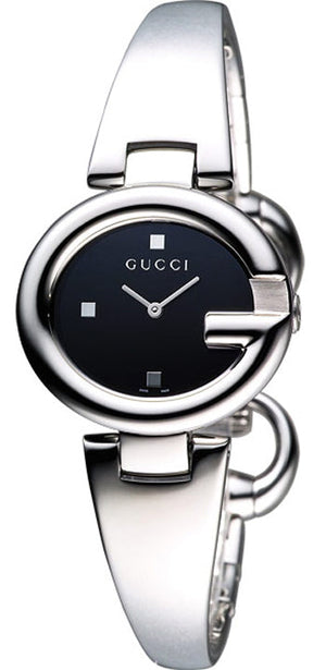 Gucci Guccisima Quartz Black Dial Silver Steel Strap Watch For Women - YA134501 Authentic Buy Shop Now