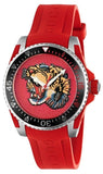 Gucci Dive Quartz Red Dial Red Rubber Strap Watch For Men - YA136315 Authentic Buy Shop Now