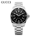 Gucci Dive Black Dial Silver Steel Strap Watch For Women - YA136403 Authentic Buy Shop Now
