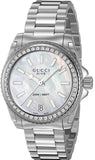 Gucci Dive Diamonds Mother of Pearl Dial Silver Steel Strap Watch For Women - YA136406 Authentic Buy Shop Now