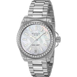 Gucci Dive Diamonds Mother of Pearl Dial Silver Steel Strap Watch For Women - YA136406 Authentic Buy Shop Now