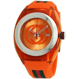 Gucci Sync XXL Quartz Orange Dial Orange Rubber Strap Unisex Watch - YA137108 Authentic Buy Shop Now