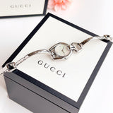 Gucci Horsebit Collection Diamonds Mother of Pearl Dial Silver Steel Strap Watch For Women - YA139506 Authentic Buy Shop Now