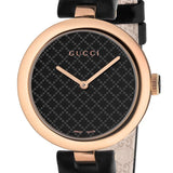 Gucci Diamantissima Quartz Black Dial Black Leather Strap Watch for Women - YA141401 Authentic Buy Shop Now