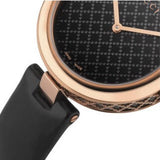 Gucci Diamantissima Quartz Black Dial Black Leather Strap Watch for Women - YA141501 Authentic Buy Shop Now