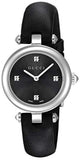 Gucci Diamantissima Quartz Diamonds Black Dial Black Leather Strap Watch for Women - YA141506 Authentic Buy Shop Now