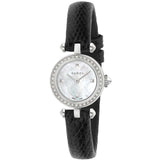 Gucci Diamantissima Diamonds Mother of Pearl Dial Black Leather Strap Watch For Women - YA141511 Authentic Buy Shop Now