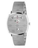 Gucci Grip Quartz Silver Dial Silver Steel Strap Watch For Women - YA157410 Authentic Buy Shop Now