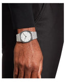 Gucci 25H Quartz Silver Dial Silver Steel Strap Unisex Watch - YA163407 Authentic Buy Shop Now