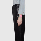 Gucci 25H Quartz Pink Dial Silver Steel Strap Watch for Women - YA163410 Authentic Buy Shop Now