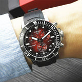 Tissot Seastar 1000 Chronograph Red Dial Black Rubber Strap Watch For Men - T120.417.17.421.00 Authentic Buy Shop Now