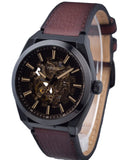Fossil Everett Automatic Analog Black Dial Brown Leather Strap Watch for Men - ME3207 Authentic Buy Shop Now