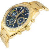 Maserati Competizione Chronograph Blue Dial Gold Steel Strap Watch For Men - R8853100026 Authentic Buy Shop Now