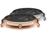 Daniel Wellington Classic Melrose Black Dial Rose Gold Mesh Bracelet Watch For Women - DW00100161 Authentic Buy Shop Now