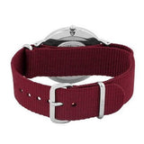 Daniel Wellington Classic Roselyn Black Dial Maroon Nylon Strap Watch For Women - DW00100274 Authentic Buy Shop Now