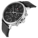 Tommy Hilfiger Daniel Black Dial Black Leather Strap Watch for Men - 1710381 Authentic Buy Shop Now