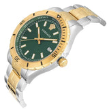 Versace Hellenyium Quartz Green Dial Two Tone Steel Strap Watch For Men - VE3A00720 Authentic Buy Shop Now