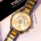 Tissot T Sport Chrono XL Classic Gold Dial Two Tone Steel Strap Watch for Men - T116.617.22.021.00 Authentic Buy Shop Now