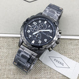 Fossil Dean Chronograph Black Dial Black Steel Strap Watch for Men - FS4721 Authentic Buy Shop Now