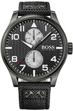 Hugo Boss Aeroliner Maxx Quartz Black Dial Black Nylon Strap Watch For Men - HB1513086 Authentic Buy Shop Now