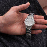 Guess Moonlight Multi Function Diamonds Silver Dial Silver Steel Strap Watch for Women - GW0320L1 Authentic Buy Shop Now