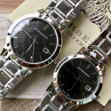 Burberry The City Black Dial Silver Stainless Steel Strap Watch for Women - BU9001 Authentic Buy Shop Now