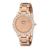 Fossil Jesse Crystal Rose Gold Dial Rose Gold Steel Strap Watch for Women - ES3020 Authentic Buy Shop Now