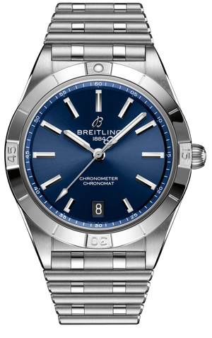 Breitling Chronomat Automatic 36 Blue Dial Silver Steel Strap Watch for Women - A10380101C1A1 Authentic Buy Shop Now